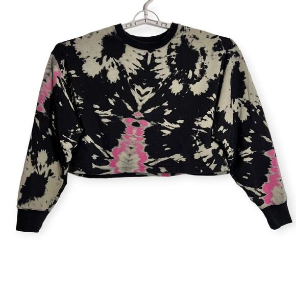 Noli Long Sleeve Tie Dye Crop Top SIZE M Multicolor Activewear Sweatshirt - Picture 3 of 11